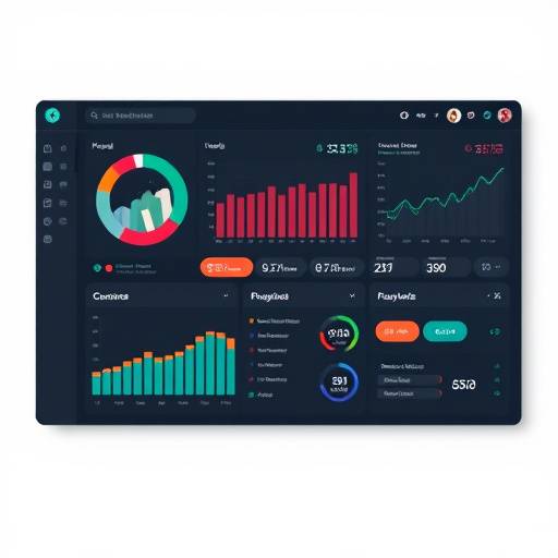 Example of a dashboard displaying financial data with clear labels and contrasting colors